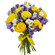 bouquet of yellow roses and irises. Nizhny Novgorod