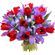 bouquet of tulips and irises. Nizhny Novgorod