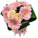 Pastelle. Round bouquet of gerberas and roses in soft pastel-and-pink colors.. Nizhny Novgorod