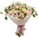 bouquet of lisianthuses carnations and alstroemerias. Nizhny Novgorod