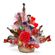 Crystal. Romantic Candy Bouquet decorated with red rose. Nizhny Novgorod