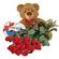 red roses with teddy and chocolates. Nizhny Novgorod