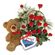 You are My Valentine!. A basket of red roses with greens, plush teddy and delicious  chocolates in a heart-shaped box.

. Nizhny Novgorod