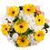 Sunny Day. This expressive arrangement in yellow and white colors combines brightness and tederness very well. This bouquet of gerberas and chrysanthemums is a perfect gift idea.. Nizhny Novgorod